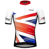 Men's Cycling Jersey Geometric Geometry UK Short Sleeve Bike Jersey Top with 3 Rear Pockets Mountain Bike MTB Road Bike Cycling Quick Dry Reflective Strips Back Pocket Moisture Wicking Sports Yellow 21