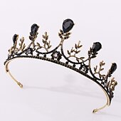 economico Accessori indossabili-corona di regina barocca gioiello - strass platino corone giubilari e diademi per donna, accessori per capelli per feste in costume con pietre preziose,elisabetta