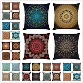 economico stile bohémien-floreale mandala bohemien cuscino 4 pz morbido piazza copertura del cuscino di tiro federa di qualità superiore lavabile in lavatrice cuscino esterno per divano divano letto sedia
