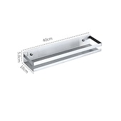 abordables Étagères de salle de bains-Caddie de douche salle de bains cuisine support de rangement tenture murale 304 support de rangement en acier inoxydable salle de bains cuisine fournitures support de rangement multifonctionnel