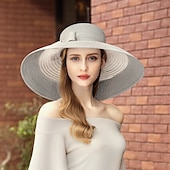 economico Cappelli per feste-Cappello di tulle  intrecci Kentucky Derby  Cappelli  Copricapi con fiori 1pc Matrimonio  Occasione speciale  Copricapo casual abito per impressionare Abito per il giorno delle corse 2025