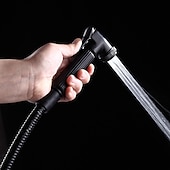 abordables Grifos de ducha-sistema de ducha juego de grifería montado en la pared, cabezal de ducha de lluvia de 9 pulgadas ducha de mano rociador de mano con soporte acabados electrochapados/pintados montaje interior válvula de cerámica ducha de baño