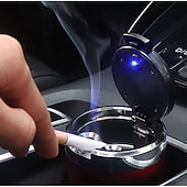 halpa Järjestelyratkaisut-Starfire kannettava automaattinen led-tuhkakuppi sinisellä valolla auton tyyliin savuton tuhkakuppi audi a3 a4 a5 a6 a7 a8 lisävarusteille