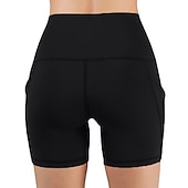 economico pantaloncini da corsa da donna-Per donna Pantaloncini da corsa Pantaloncini da palestra Tasche laterali con tasca per telefono Pantaloni Sportivo Athleisure Fasciante in vita Sollevamento dei glutei Traspirante Asciugatura rapida
