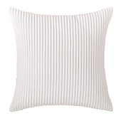 cheap Textured Throw Pillows-Decorative Toss Pillows Corduroy Pillow Cushion Cover Bedside Sofa Back Cushion Office Lumbar Solid Color Pillow Cover Without Core Pink Blue Sage Green Purple Yellow