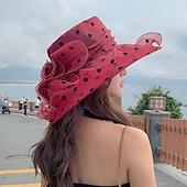 ieftine Pălării Party-Pălării Pălărie de soare din tul Petrecere de ceai de vacanță Kentucky Derby Melbourne Cup Cocktail Design drăguț cu stil de floare cu aplicații miniSpot Accesorii îmbrăcați pentru a impresiona