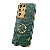 cheap Samsung Cases-Phone Case For Samsung Galaxy S24 S23 S21 S20 Ultra Plus FE A54 A34 A14 A71 A51 A31 Note 20 Ultra 10 Plus A12 A32 S25 Ultra Back Cover Portable Ring Holder Magnetic Solid Colored PU Leather