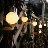 billige Soldrevet-elegant bryllupsmottak fest led solcellelys utendørs 3,5 m g50 retro pære fe hagelys vanntett for terrasse bryllupsfest terrasse kaffehus julepynt lampe