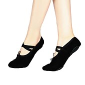 abordables Zapos de ballet-Mujer Zapatillas de Ballet Entrenamiento Plano Zapatilla Entrenamiento Elástico Banda Elástica Sin Cordones Niños Negro Blanco Rojo