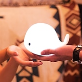 お買い得  保育園の夜光-かわいいクジラナイトライトタッチ色変化する雰囲気ナイトランプ寝室家の装飾子供の誕生日プレゼントusb充電式