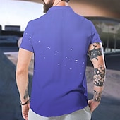 voordelige Vogels &amp; Dieren-Voor heren dier Papegaai Overhemd Hawaiiaans overhemd Aloha-shirt Korte mouw Overhemd Opstaand Modieus Ontwerper Casual Buiten Vakantie Casual Wit Geel blauw 3D-afdrukken S M L