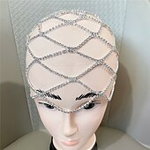 billige Tilbehør og mer-Årgang De livlige 20-årene 1920-tallet Hodeplagg Pannebånd Beaded Cap Charleston Bryllupsgjest Kostyme Dame Maskerade Bryllup Bryllupsgjest Fest / aften Voksne Pannebånd