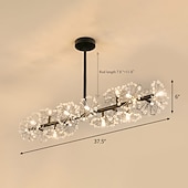 billige Pendellys-105 cm blomsterstil lysekrone krystall hengelys led rustfritt stål kunstnerisk stil moderne stue spisestue soverom