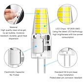 お買い得  LEDバイピンライト-10個のg4led電球3wはjcハロゲン30w電球を置き換えることができます暖かい白自然光白色光調光ac/dc12-24vフリッカーフリーac/dc12およびac220vはキャビンの下のアイスホッケーランプ照明に適用可能