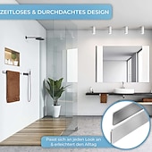 abordables Barres repose-serviettes-Porte-Serviettes Sans Perçage, Pporte-Serviettes Mural en Acier Inoxydable 304 pour Salle de Bain et Cuisine, Support Mural Autocollant pour Meubles de Salle de Bain