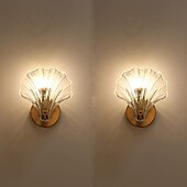 cheap Indoor Wall Lights-2pcs Crystal Wall Lamp E14 Lamp Cap Postmodern Luxury LED Wall Lamp Champagne Crystal Wall Lamp is Suitable for Bedroom Bedside Aisle Study TV Background Wall Lamp