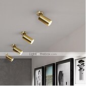 abordables Spots encastrables-laiton petits projecteurs led salon café bar doré piste lumières chez l&#039;habitant décoration lumineux vers le bas la lumière