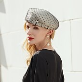 levne Party klobouky-Módní Elegantní Tyl / Štras / akryl / polyester Klobouky s Korálky / Tyl 1ks Svatební / Zvláštní příležitosti / Melbourne Cup Přílba