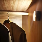 cheap Sensor Night Lights-2/6 pcs LED Motion Sensor Light Battery Operated Wireless Wall Lamp Night Light No Glare Corridor Closet LED Cabinet Door Light