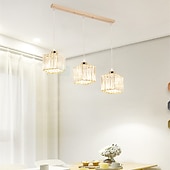 economico Lampadari-Lampadario a tre teste da 65 cm lampada a sospensione a led in cristallo metallo moderno lusso creativo lampada a sospensione