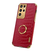 cheap Samsung Cases-Phone Case For Samsung Galaxy S24 S23 S21 S20 Ultra Plus FE A54 A34 A14 A71 A51 A31 Note 20 Ultra 10 Plus A12 A32 S25 Ultra Back Cover Portable Ring Holder Magnetic Solid Colored PU Leather