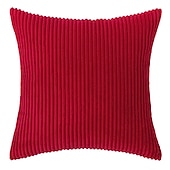 cheap Textured Throw Pillows-Decorative Toss Pillows Corduroy Pillow Cushion Cover Bedside Sofa Back Cushion Office Lumbar Solid Color Pillow Cover Without Core Pink Blue Sage Green Purple Yellow