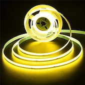 halpa COB-nauhavalot-2~5m cob led-nauhavalo 640/960/1600 ledit 10mm lämmin valkoinen punainen sininen keltainen 12v kaapin alle meikkipeili makuuhuone keittiö