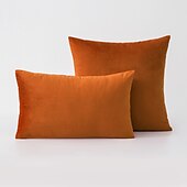 levne Trendy polštáře-dekorativní přehazovací polštáře 1 ks povlaky na polštáře sametový povlak na polštář jednobarevný moderní čtvercový sešívaný tradiční klasický růžový modrá šalvěj zelená fialová žlutá