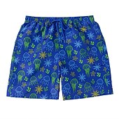 baratos calção de banho boxer masculino-Homens Calção Justo de Natação Shorts de Natação Secagem Rápida Leve Bermuda de Surf Roupa de banho Forro de malha Com bolsos Com Cordão Natação Surfe Praia Esportes Aquáticos Estampado Verão
