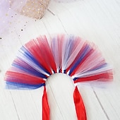 economico Abbigliamento e Accessori per Cani-bandiera americana cane bandana papillon tornante tutu gonna - forniture costume patriottico cane per cani di piccola taglia gatti cucciolo