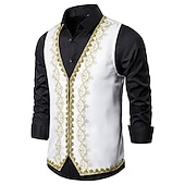 economico Cime-Retrò Vintage Rococò Vittoriano Mascherata Gilet Principe Ricamo Costume Per uomo Mascherata Festa / Sera Carnevale di Venezia Adulti Gilet