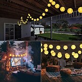 cheap Solar String Lights-Solar LED Lantern String Lights – Waterproof Outdoor String Fairy Lights 1.5M to 3M, Christmas Window Decoration Warm White Bulbs for Outdoor Garden, Party, and Patio Decor