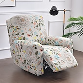 cheap Recliner Chair Cover-Stretch Recliner Covers Slipcover Graphic Print Anti-Slip Fitted Cover Couch Furniture Protector with Elastic Bottom(Include 1 Backrest Cover, 1 Seat Cover, 2 Armrest Cover)