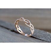 abordables Bagues-Bague / Anneaux Mariage Classique Or rose Alliage Mode simple Elégant 1 pc / Femme / Soirée / Cadeau