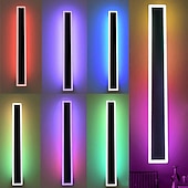 economico applique da esterno-rgb colorato dimming applique da parete led ws2811 ic lampada da parete con telecomando rf 15w acrilico alluminio applique per soggiorno camera da letto corridoio sfondo decor