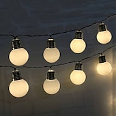 halpa Aurinkoenergiakäyttöinen-tyylikäs hääjuhlavastaanotto 5m ulkona aurinkokenno valot g50 polttimoilla – ip65 vedenpitävä led häihin, puutarhaan, patiolle &amp;amp; kahvila