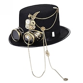 baratos Acessórios e mais-Retro Vintage Punk e gótico Steampunk Chapéus Baile de Máscara Drogador da praga Fantasia Homens Mulheres Baile de Máscaras Festa Adulto Chapéu