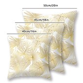 economico stile floreale e vegetale-1 federa per cuscino in velluto, motivo floreale&amp;amp;Piante Classiche Pastorali Quadrate Tradizionali Classiche Cuscini Da Esterno Per Divano Divano Letto Poltroncine Dorate