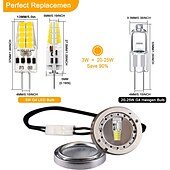 お買い得  LEDバイピンライト-10個のg4led電球3wはjcハロゲン30w電球を置き換えることができます暖かい白自然光白色光調光ac/dc12-24vフリッカーフリーac/dc12およびac220vはキャビンの下のアイスホッケーランプ照明に適用可能