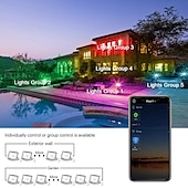 abordables Farolas-aplicación al aire libre paisaje rgb al aire libre reflector bluetooth luces al aire libre villa iluminación de jardín atmósfera de jardín botánica boda luz de la barra