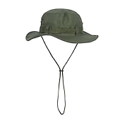 cheap Outdoor Headwear-Fishing Sun Boonie Hat Waterproof Summer UV Protection Safari Cap Outdoor Wide Brim Hunting Hat Army Green Dark Green Khaki for Hunting Fishing Climbing Bucket Hat