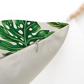 cheap Floral &amp; Plants Style-1 Set of 5 Pcs Green Leaf Botanical Series Throw Pillow Covers Modern Decorative Throw Pillow Case Cushion Case for Room Bedroom Room Sofa Chair Car Outdoor Cushion for Sofa Couch Bed Chair Green