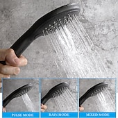 abordables Douches de plafond de luxe-Ensemble de robinets de douche noir mat de 16 pouces, système de douche dissimulé à effet de pluie en laiton massif avec 3 fonctions, ensemble combiné de douche à main monté au plafond avec corps de valve et garniture