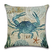 cheap Animal Style-1pc Throw Pillow Cover Ocean Tutle Animal Zipper Traditional Classic Outdoor Cushion for Sofa Couch Bed Chair