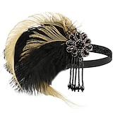 baratos Acessórios e mais-Retro Vintage Anos 20 Peça para Cabeça Baile de Máscara Faixa De Cabelo Estilo Melindrosa Normal O Grande Gatsby charleston Convidado do casamento Mulheres Dia Das Bruxas Carnaval Baile de Máscaras