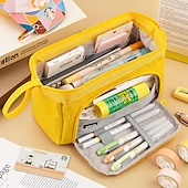 economico astucci e portapenne-astuccio per matite astuccio per penne borsa per pennarelli multifunzione resistente all&#039;usura con tela con cerniera per i bambini degli studenti delle scuole, regalo di ritorno a scuola