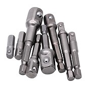 billiga borrsats-3 st/8 st 1/4 krom vanadin stål hylsa adapter bits set sexkantsskaft förlängningsborr stång sexkant bit set elverktyg