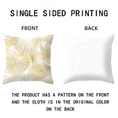 economico stile floreale e vegetale-1 federa per cuscino in velluto, motivo floreale&amp;amp;Piante Classiche Pastorali Quadrate Tradizionali Classiche Cuscini Da Esterno Per Divano Divano Letto Poltroncine Dorate