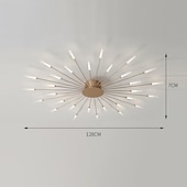 お買い得  シーリングライト-128cmの北欧スタイルのシーリングライトは花火のデザインの金属の居間220-240vを導きました