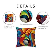 billiga abstrakt stil-geometriskt kuddfodral 1 st dubbelsidigt tryck kuddfodral abstrakt soffa sovrum mjukt dekorativt örngott för sovrum vardagsrum soffa soffstol överlägsen kvalitet maskintvättbar